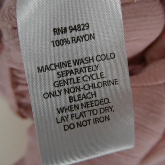 Derek Heart Boho 3/4 Sleeve Peplum Blouse Top Shirt Sz Medium Dusty Rose NWT - Picture 6 of 6